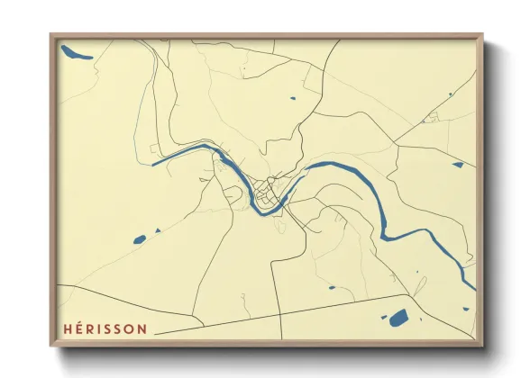 Une affiche de carte sur Hérisson