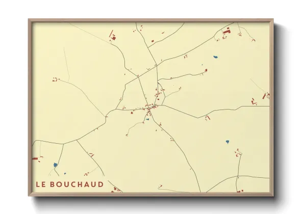 Une affiche de carte sur Le Bouchaud