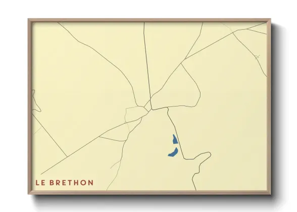 Une affiche de carte sur Le Brethon