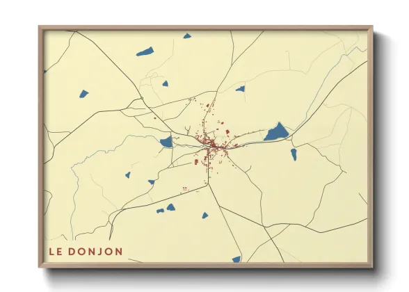 Une affiche de carte sur Le Donjon