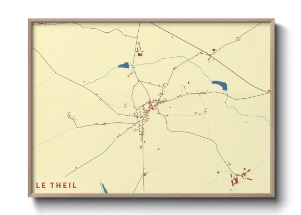 Une affiche de carte sur Le Theil