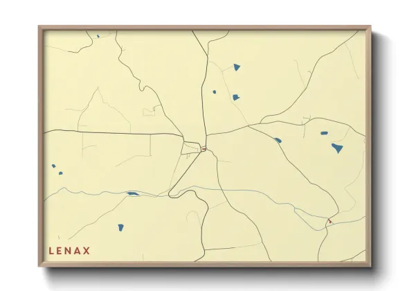 Une affiche de carte sur Lenax