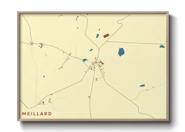 Une affiche de carte sur Meillard
