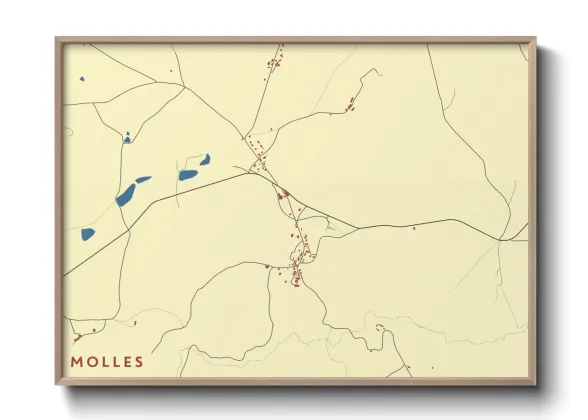 Une affiche de carte sur Molles