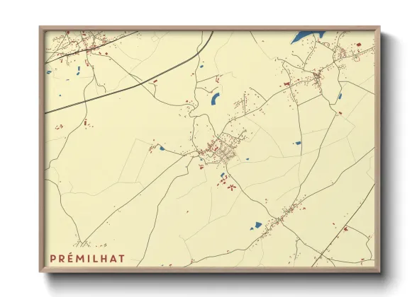 Une affiche de carte sur Prémilhat