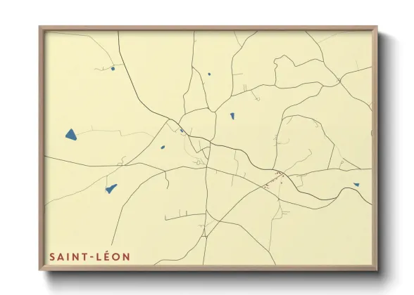 Une affiche de carte sur Saint-Léon