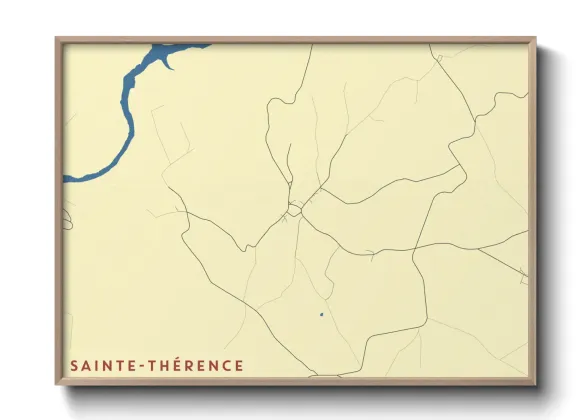 Une affiche de carte sur Sainte-Thérence