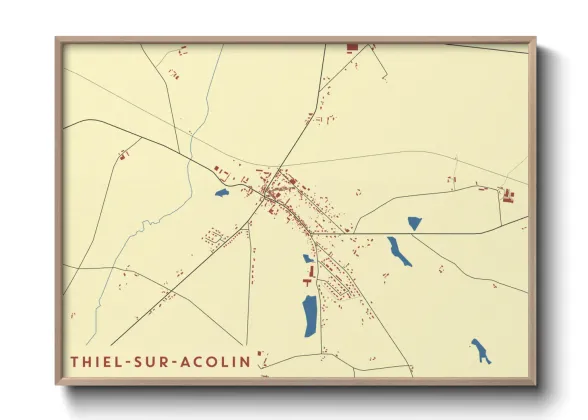 Une affiche de carte sur Thiel-sur-Acolin