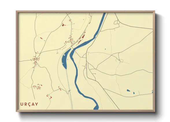 Une affiche de carte sur Urçay