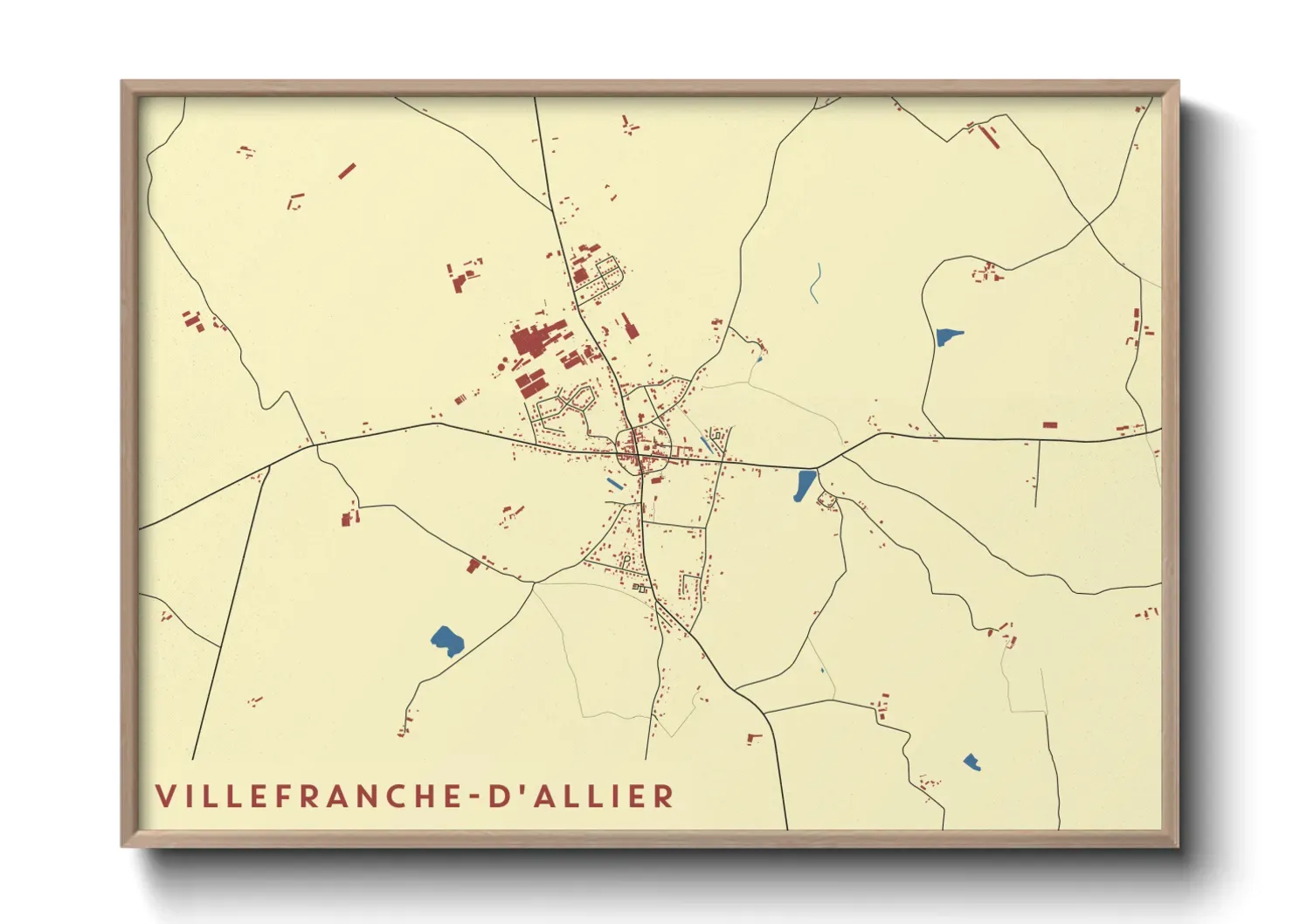 Un poster carteVillefranche-d'Allier