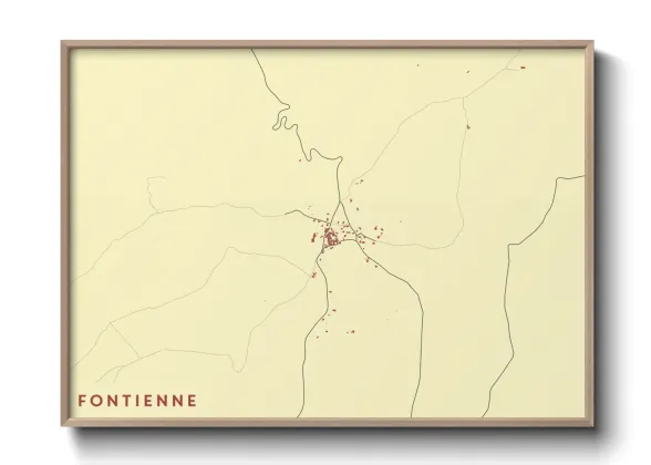 Une affiche de carte sur Fontienne