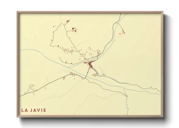 Une affiche de carte sur La Javie