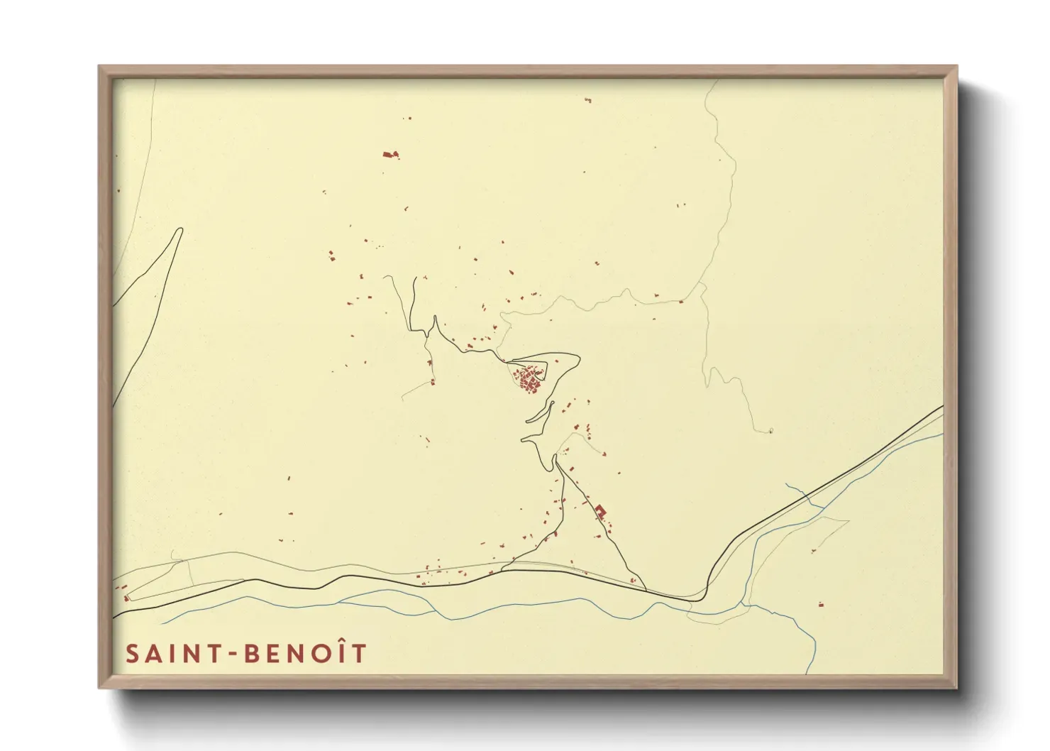 Un poster carteSaint-Benoît