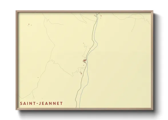 Une affiche de carte sur Saint-Jeannet