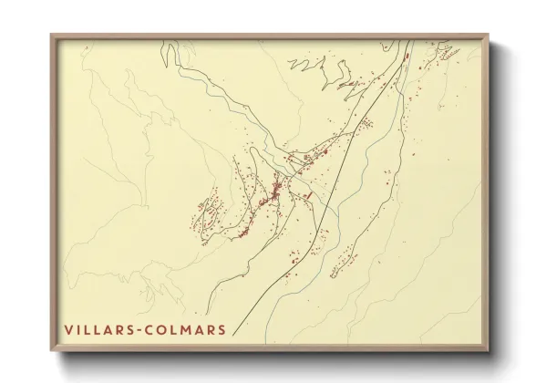 Une affiche de carte sur Villars-Colmars