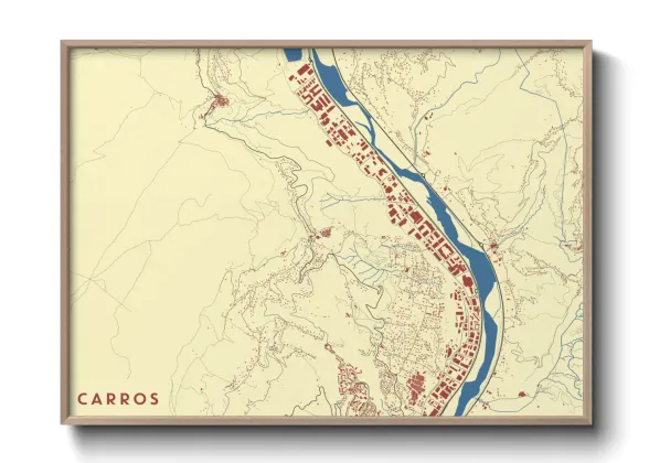 Une affiche de carte sur Carros