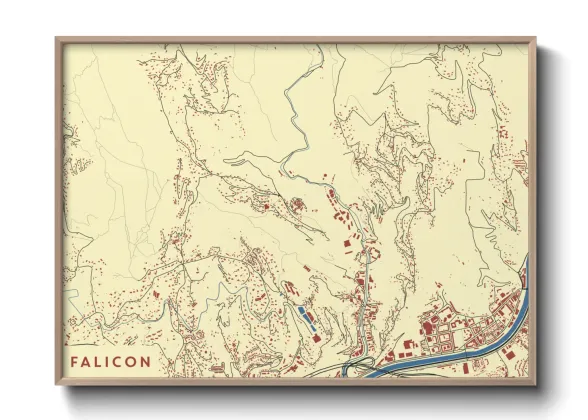 Une affiche de carte sur Falicon