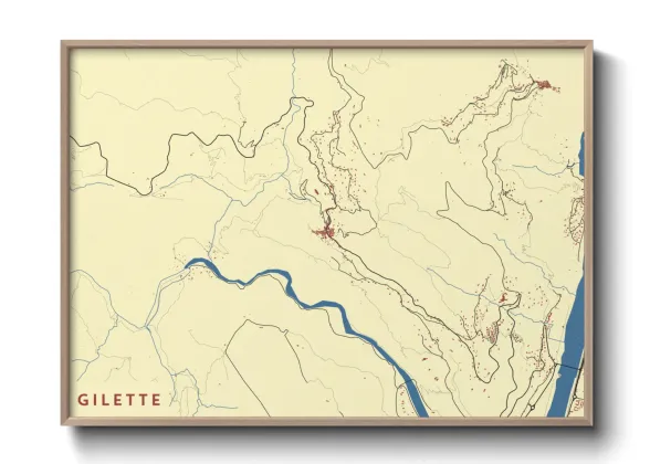 Une affiche de carte sur Gilette