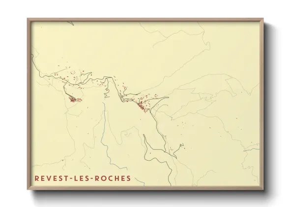 Une affiche de carte sur Revest-les-Roches