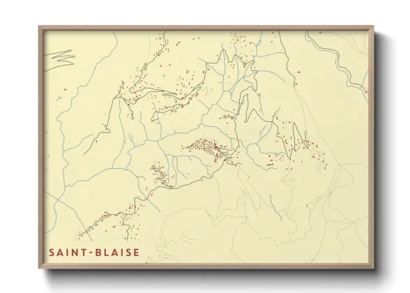 Une affiche de carte sur Saint-Blaise