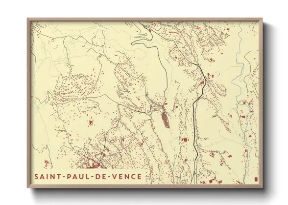 Une affiche de carte sur Saint-Paul-de-Vence