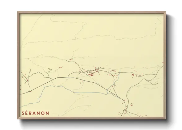 Une affiche de carte sur Séranon