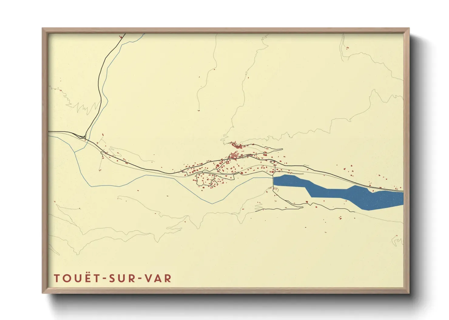 Un poster carteTouët-sur-Var