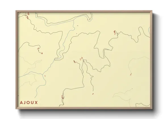 Une affiche de carte sur Ajoux