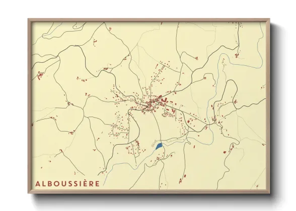 Une affiche de carte sur Alboussière