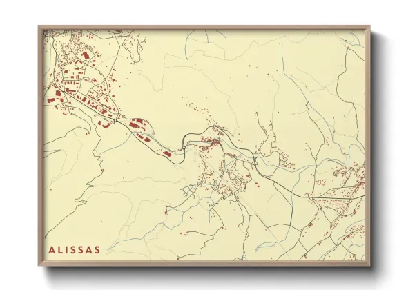 Une affiche de carte sur Alissas