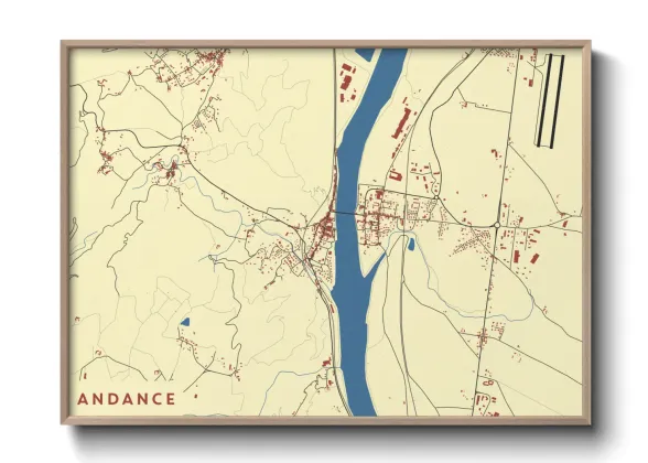 Une affiche de carte sur Andance