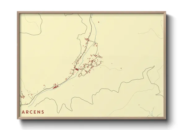 Une affiche de carte sur Arcens