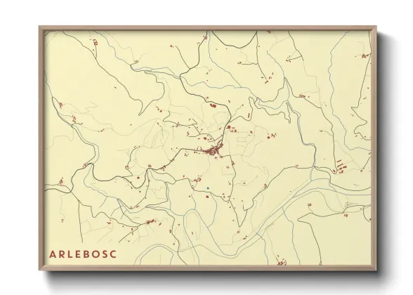 Une affiche de carte sur Arlebosc