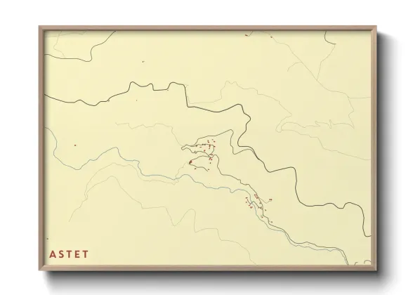 Une affiche de carte sur Astet