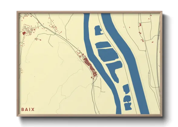 Une affiche de carte sur Baix
