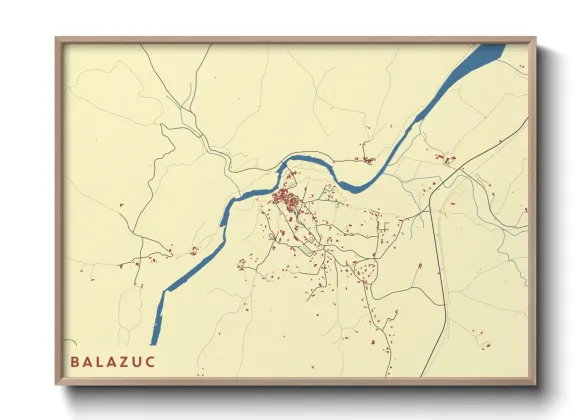 Une affiche de carte sur Balazuc