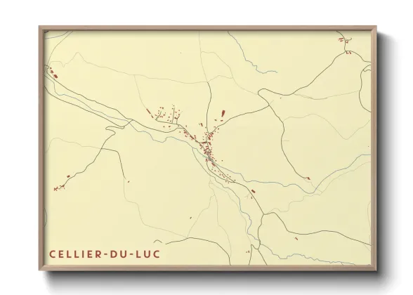 Une affiche de carte sur Cellier-du-Luc