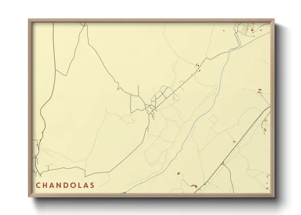 Une affiche de carte sur Chandolas