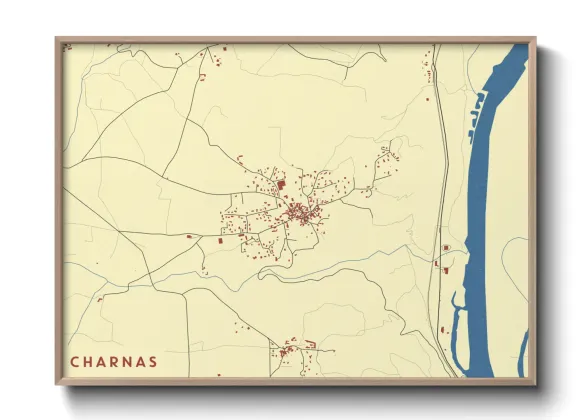 Une affiche de carte sur Charnas