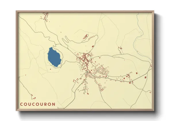 Une affiche de carte sur Coucouron