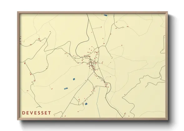 Une affiche de carte sur Devesset