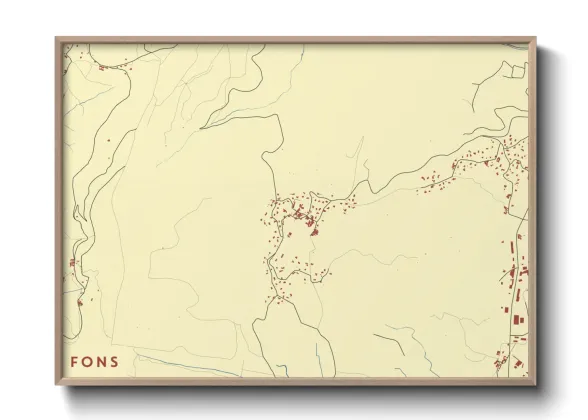 Une affiche de carte sur Fons