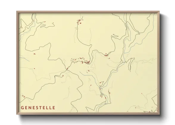 Une affiche de carte sur Genestelle