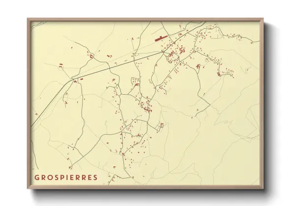 Une affiche de carte sur Grospierres