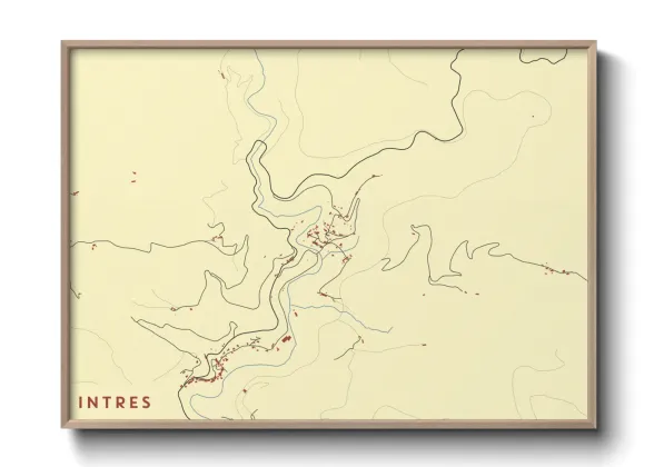 Une affiche de carte sur Intres