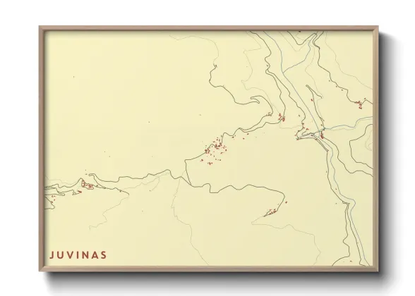Une affiche de carte sur Juvinas