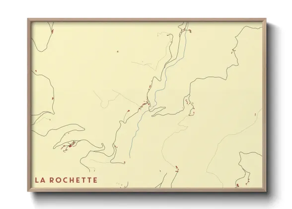 Une affiche de carte sur La Rochette