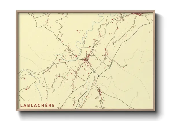 Une affiche de carte sur Lablachère