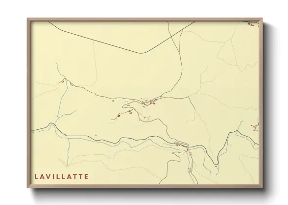 Une affiche de carte sur Lavillatte