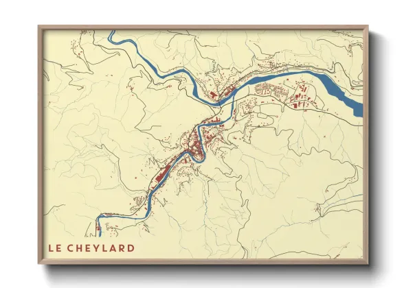 Une affiche de carte sur Le Cheylard